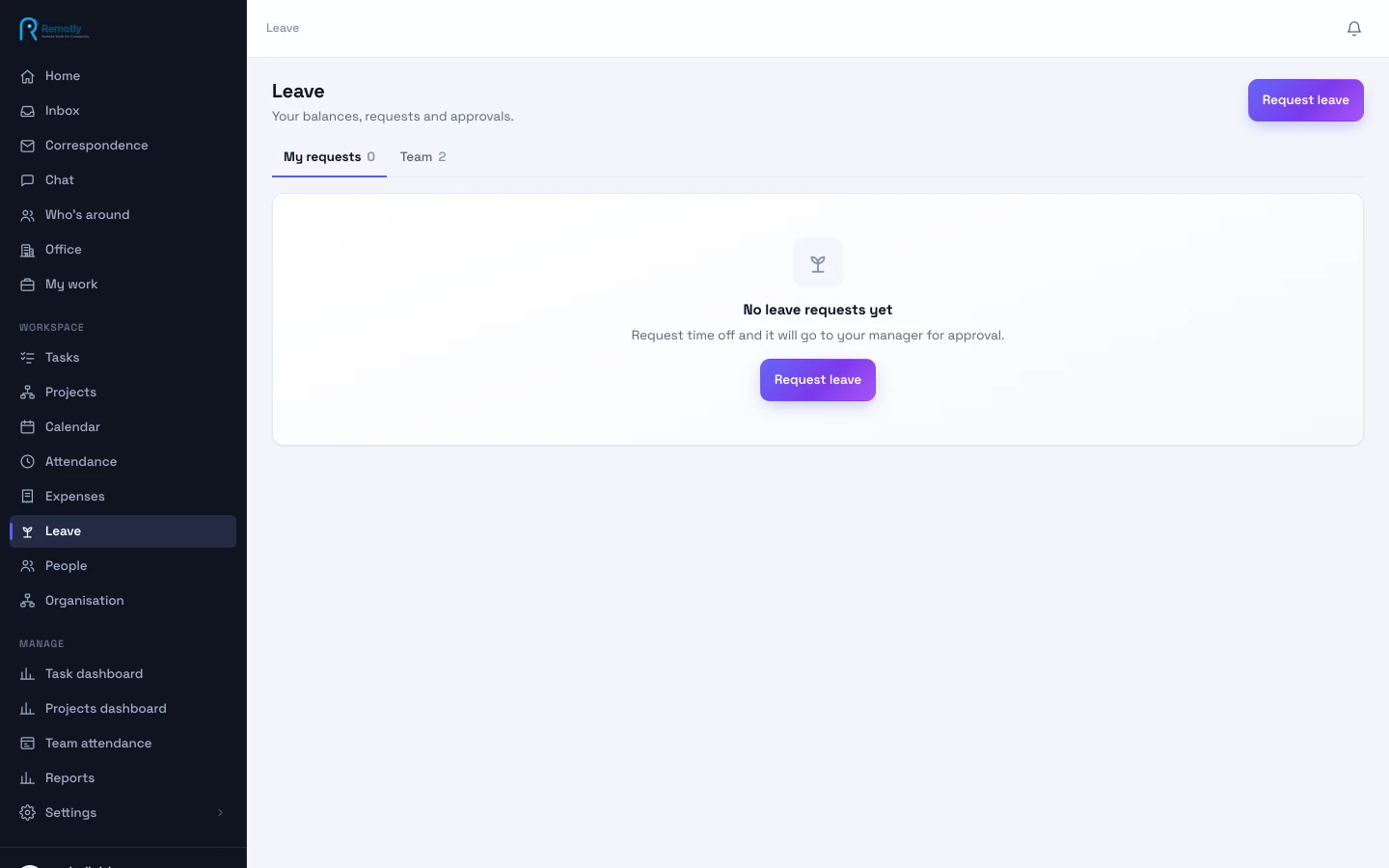 Leave requests and approvals, without the WhatsApp thread